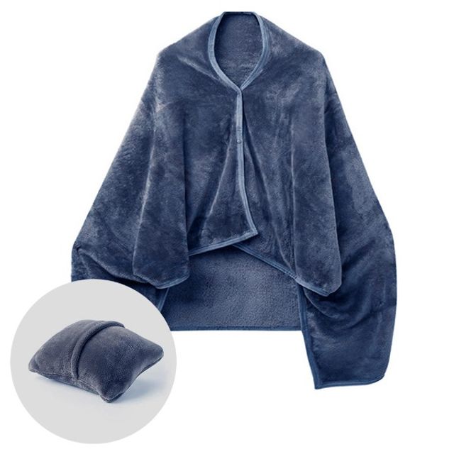 쿠션 겸용 똑딱이 무릎담요 극세사담요 캠핑담요