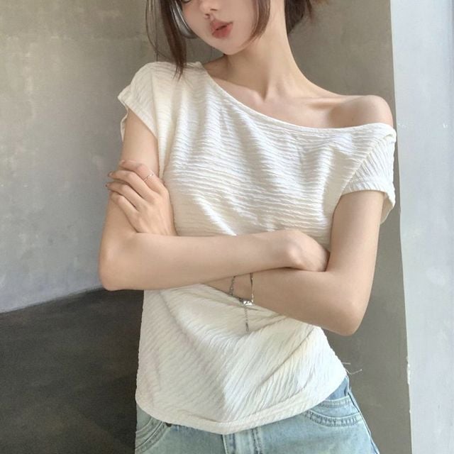 데일리 여리핏 드레이프 셔링 반팔티 MFNC-1007358