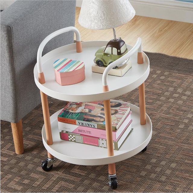 키밍 이동식 트롤리 2단 3단 북유럽 틈새 원형 손잡이