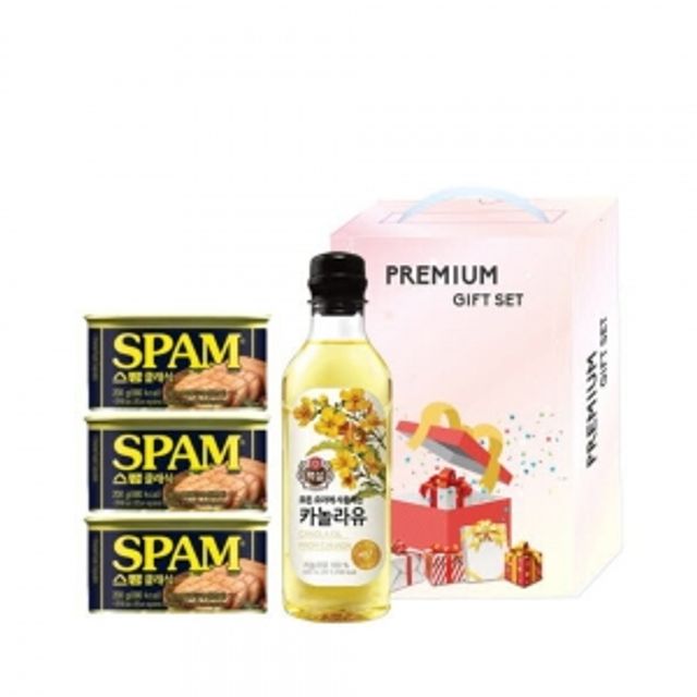 백설카놀라유500ml+CJ스팸200gx3개