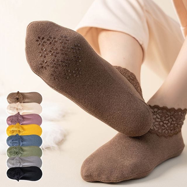 미끄럼방지 레이스 보온덧신 ELY-1074