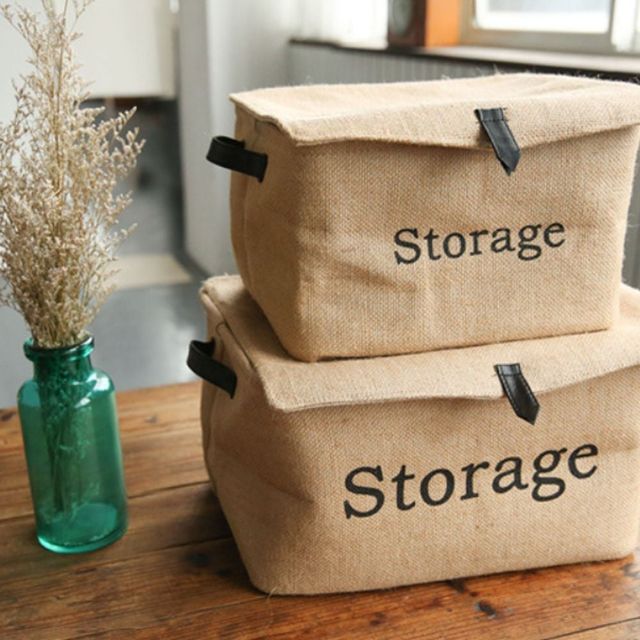 다용도 린넨 수납함 접이식 정리함 보관박스