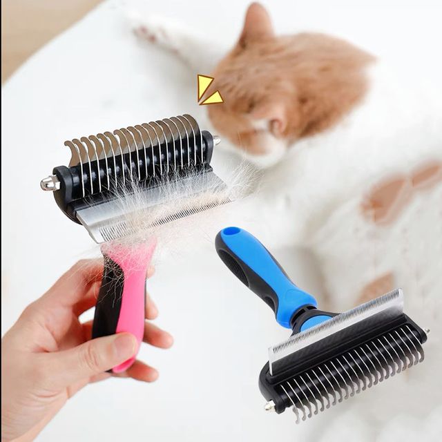 강아지 고양이 털갈이 브러시 애견 미용 매듭 빗 소형