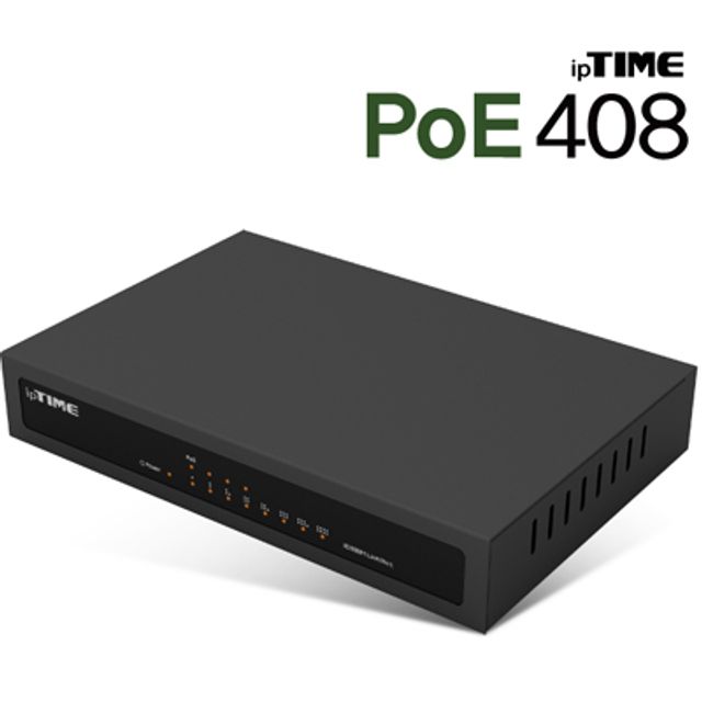 ipTIME(아이피타임) PoE408 8포트 스위칭 허브(4포