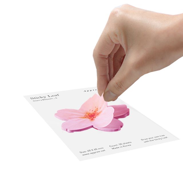 벚꽃 외 소형 스티커리프 모음 점착메모지 식물 꽃잎