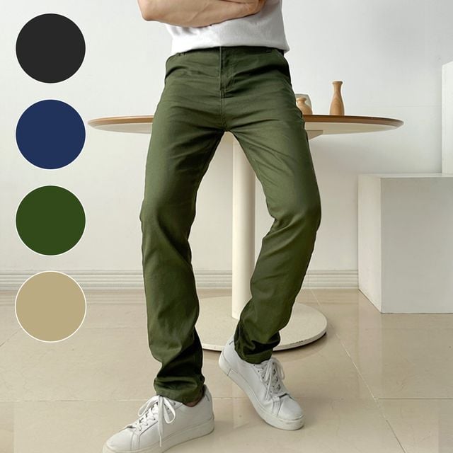 남성 일자 면바지 베이직 치노 팬츠 간절기 하의