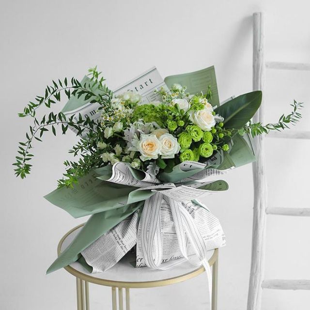 키밍 꽃다발 신문 포장지 졸업식 입학식 선물 부케