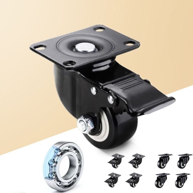 키밍 산업용 평 캐스터 바퀴 세트 4개입 이동 편리한 발통