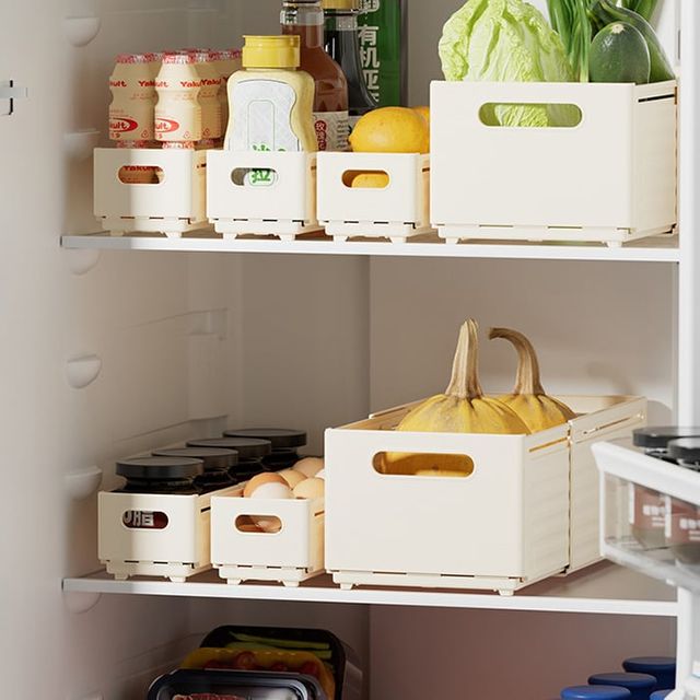 공간활용 슬림 정리함 수납함 주방 신축가능 소형 3p