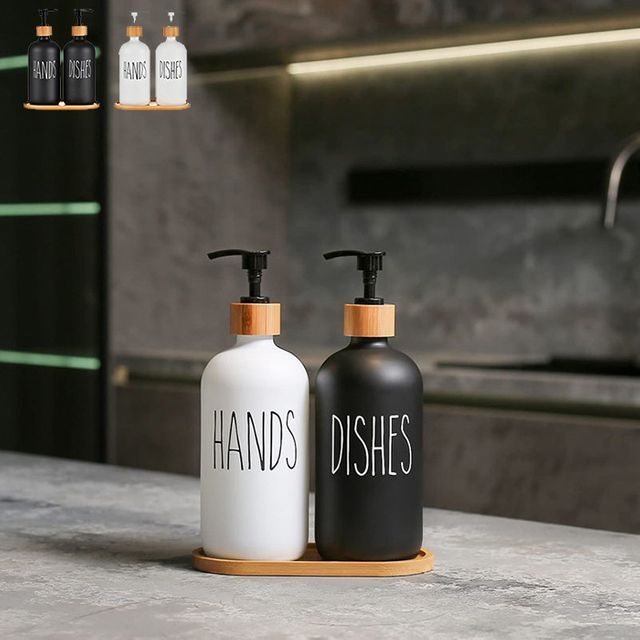 유리 펌프 공병 3종세트 리필용기 샴푸공병 세제소분