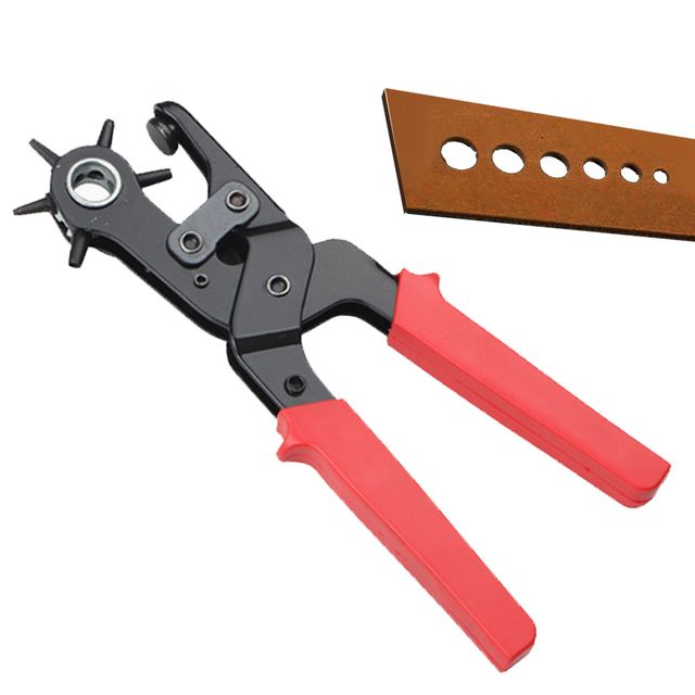 6구 롤러 가죽 펀칭기 천공기 벨트 구멍뚫는기계