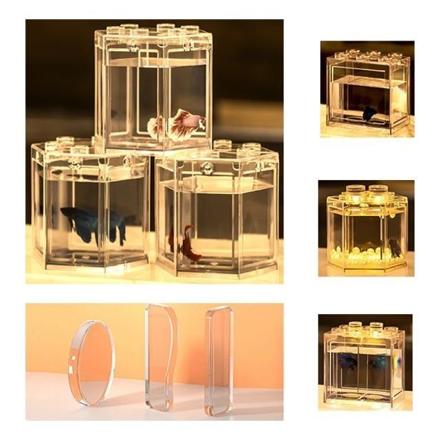 키밍 수경식물 미니어항 사각형 칸막이 블럭 세트