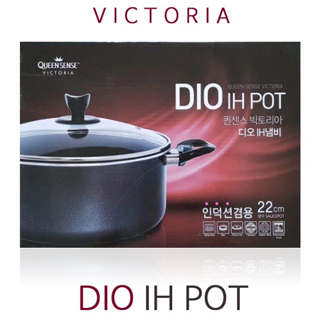 퀸센스 디오냄비 양수22Cm  인덕션겸용냄비 칼라냄비