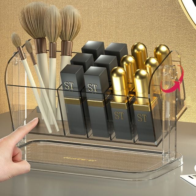 메이크업 립스틱 화장대 정리함 회전 보관함 진열대