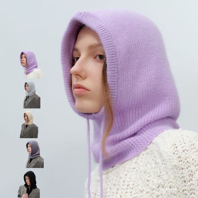 니트 후드 넥워머 겨울 모자 방한 머플러 목도리 외출