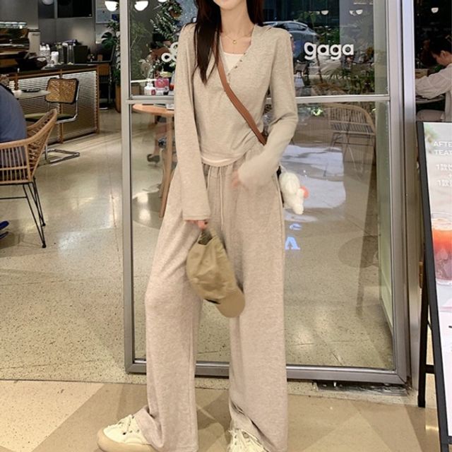 후드 트레이닝 투피스 셋업 여성 편안한 상하세트