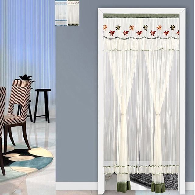 레이스 문가리개 커튼 방문 주방 가림막 120x210cm