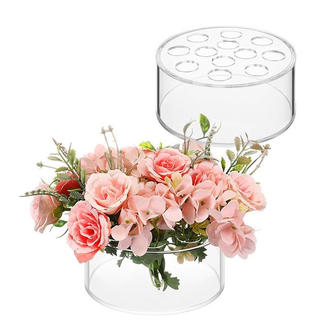 꽃꽂이 꽃줄기 홀더 12공 원형 꽃다발 꽃병 화병 고정