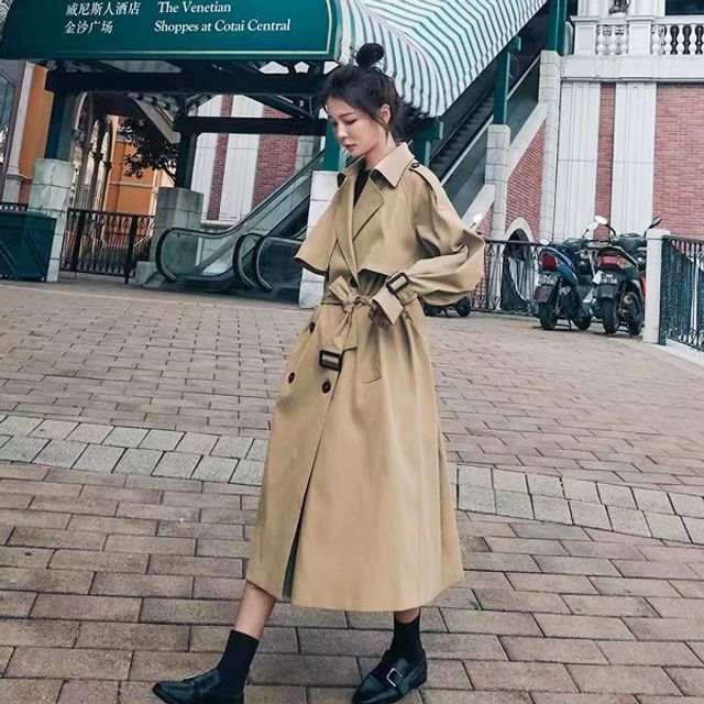 2컬러 가을 베이직 트렌치코트 OSM-1006056