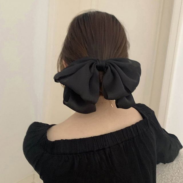 실크 대왕 리본 헤어 머리핀 URD-220