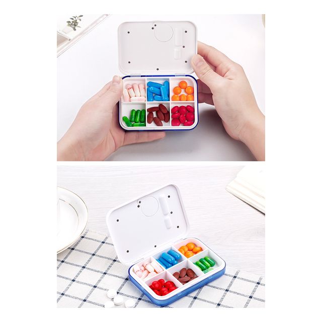 수납케이스 타이머 소품 미니 알람 휴대용 약통 6칸