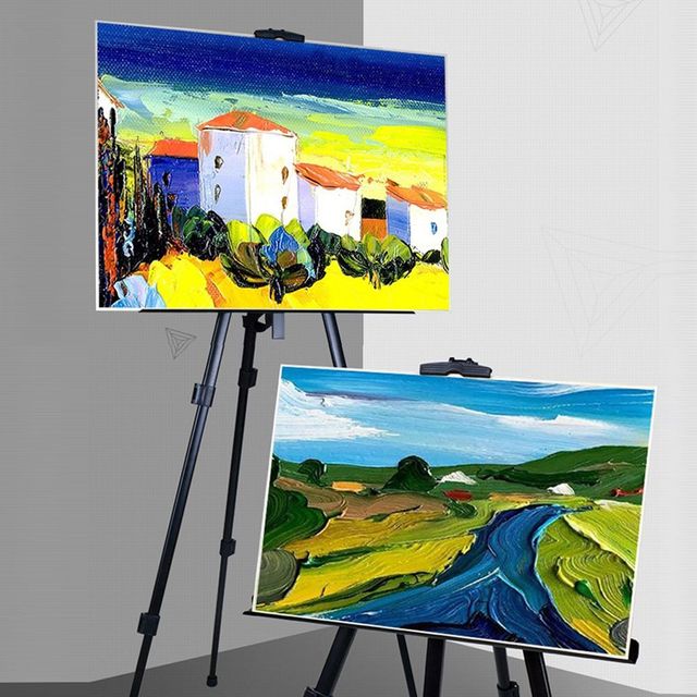 휴대용 철제 이젤 미술용 실내외 그림 거치대
