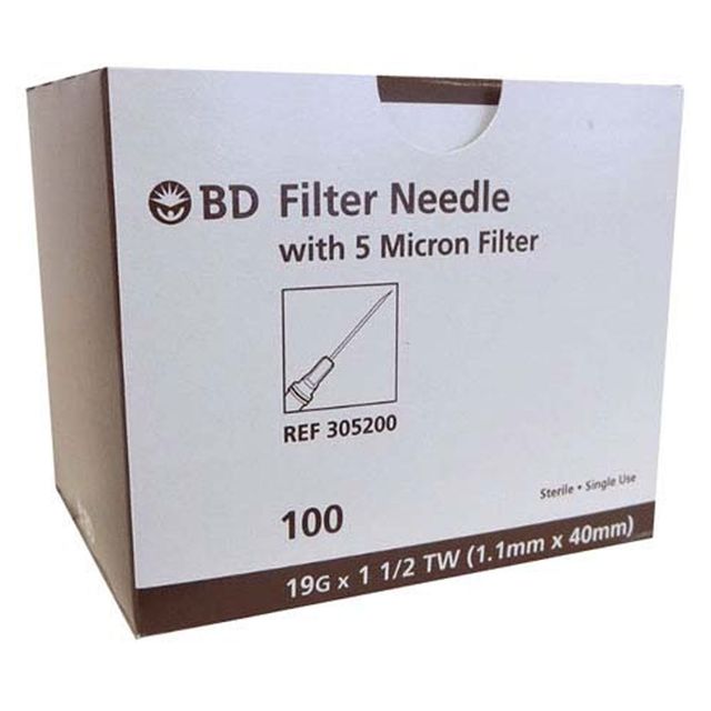 BD 일회용 필터니들 19G 1-1/2 5 Micro Filter 100개