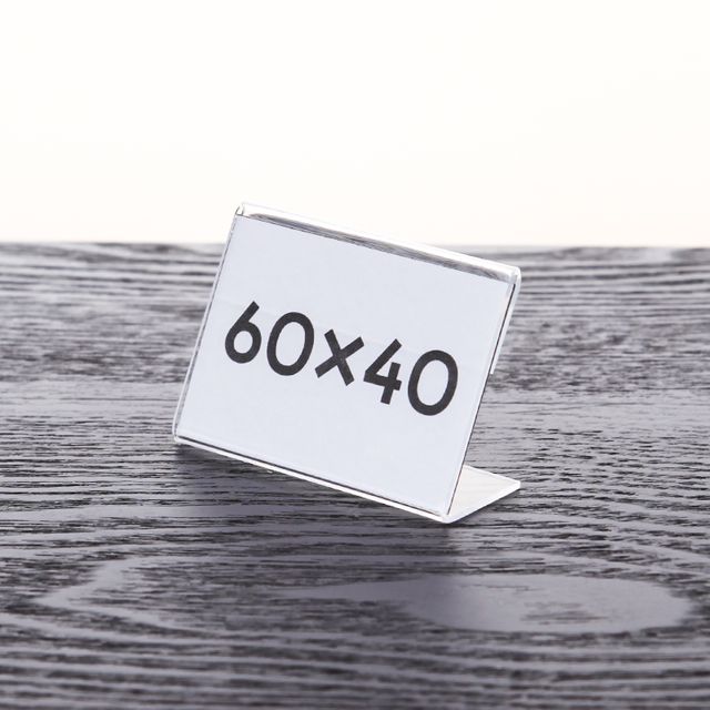 아크릴 POP 꽂이 가격표 메뉴판 투명 스탠드 6x4