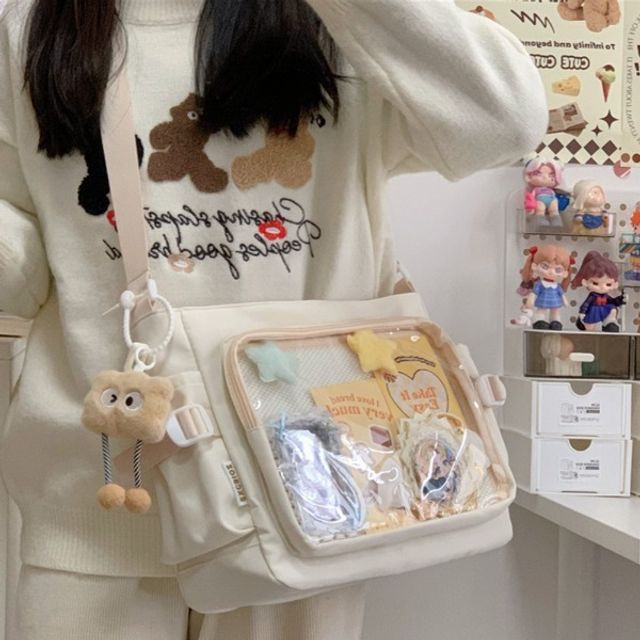 투명 사각 크로스백 PVC 가방 덕질가방 야구 직관가방