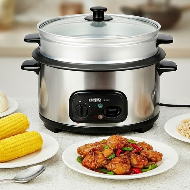 리빙센스1323 멀티쿠커 2단 찜기 전기냄비 보온기능 스팀 다용도