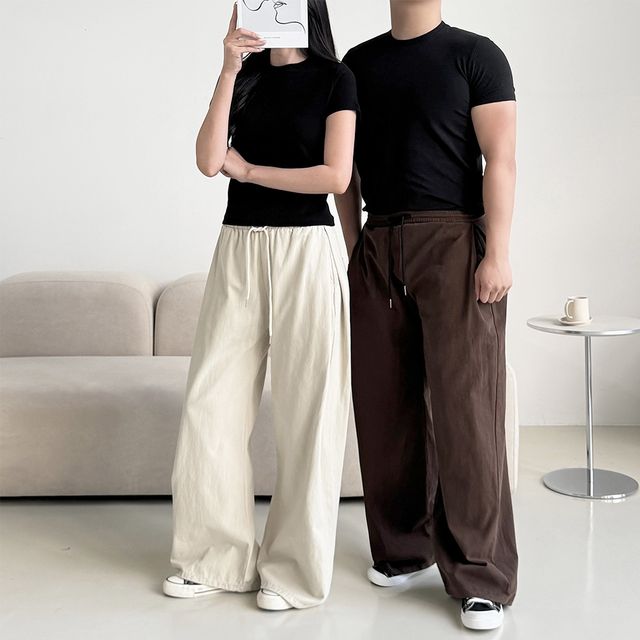 워시트윌 스트링 사이드턱 와이드바지 SD-1003636