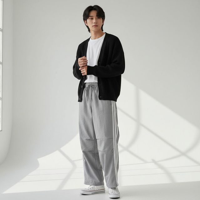 발로이드 바스락 스트링 라인 와이드바지 SD-260306