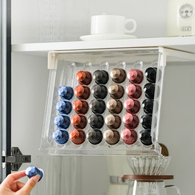 커피캡슐 서랍형 보관함 투명 30구 수납 보관용기