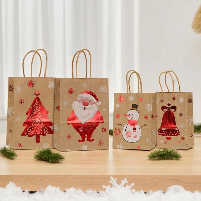 크리스마스 산타 눈꽃 크라프트 종이가방 LM-1004379