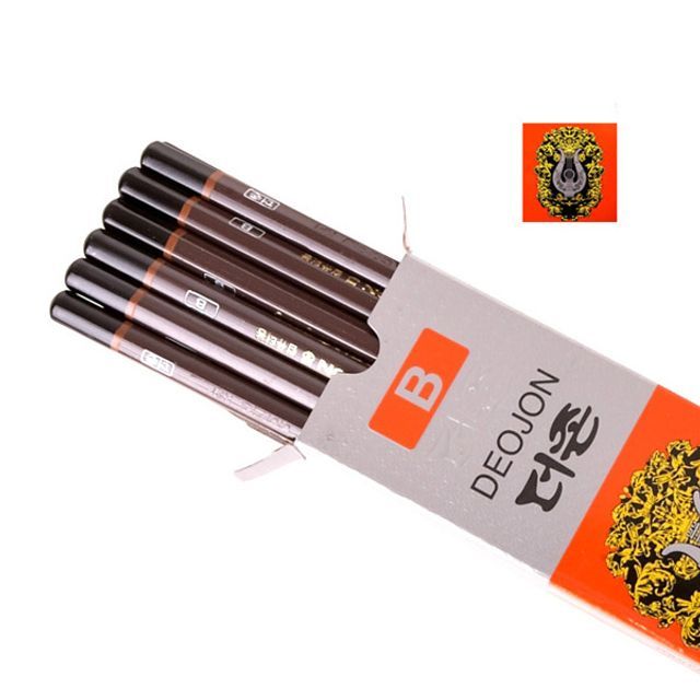 문화 연필더존B 12개 연필세트 학용품 필기구(제작 로고 인쇄 홍보 기념품 판촉물)