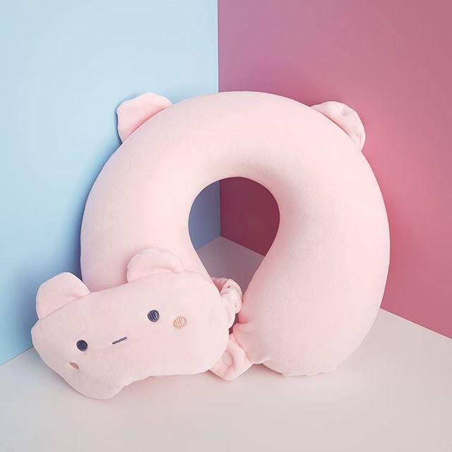 귀여운 고양이 목쿠션 목베개 안대 낮잠용 사무실용품