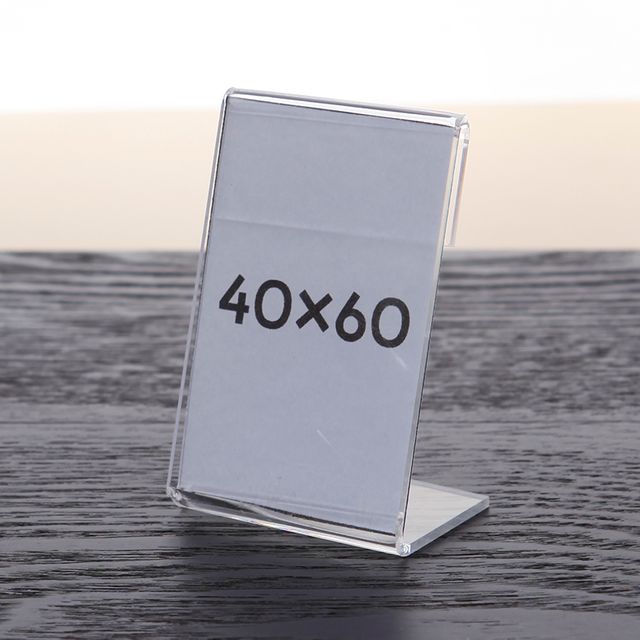 아크릴 POP 꽂이 가격표 메뉴판 투명 스탠드 4x6