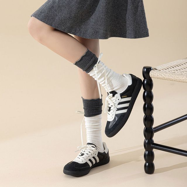 투톤 발레코어 리본 골지양말 2color LM-1004718