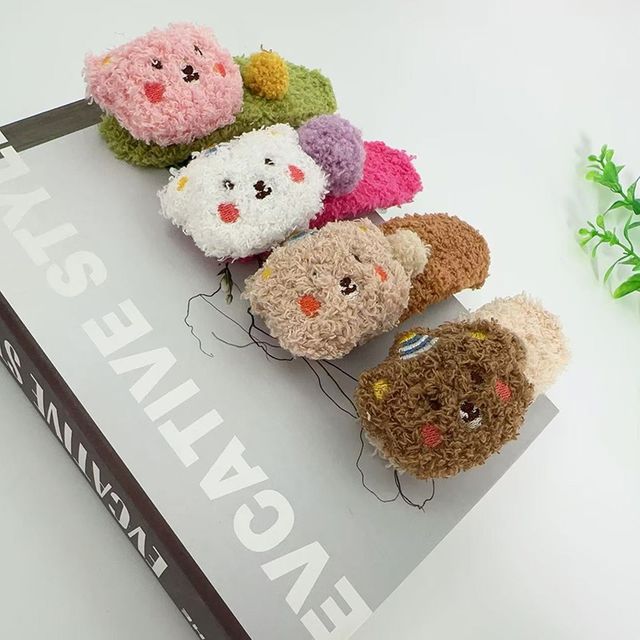 곰돌이 빅 헤어핀 머리장식 귀여운 집게핀 올림머리