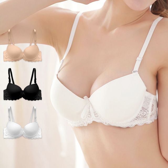 여성 볼륨 브래지어 새가슴 모아주는 레이스 뽕브라