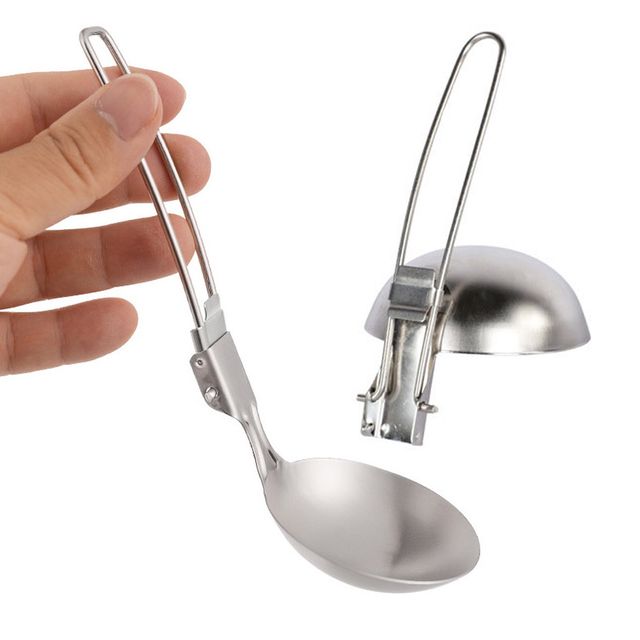 접이식 캠핑용 미니 국자 스텐 낚시 스테인레스 스푼