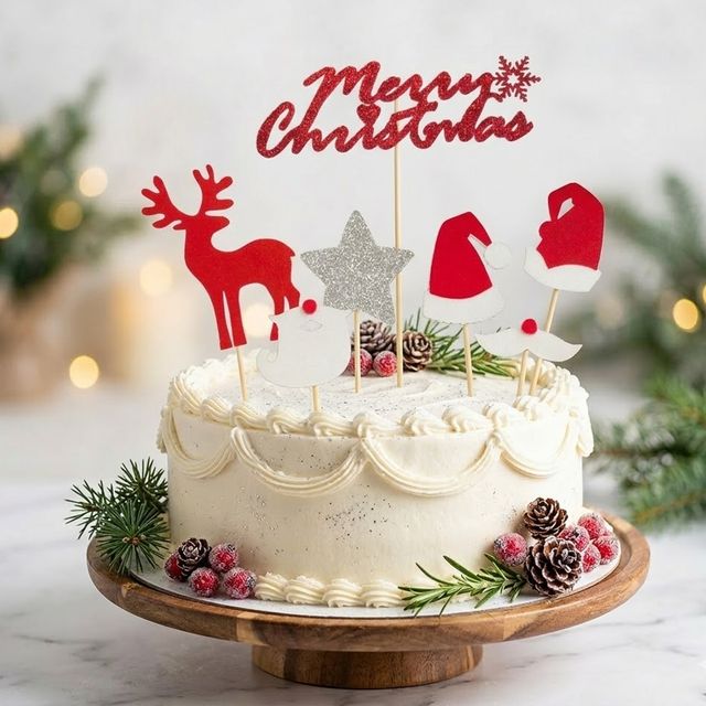 산타의 졸업식 크리스마스 케이크 토퍼 MIR-1007103