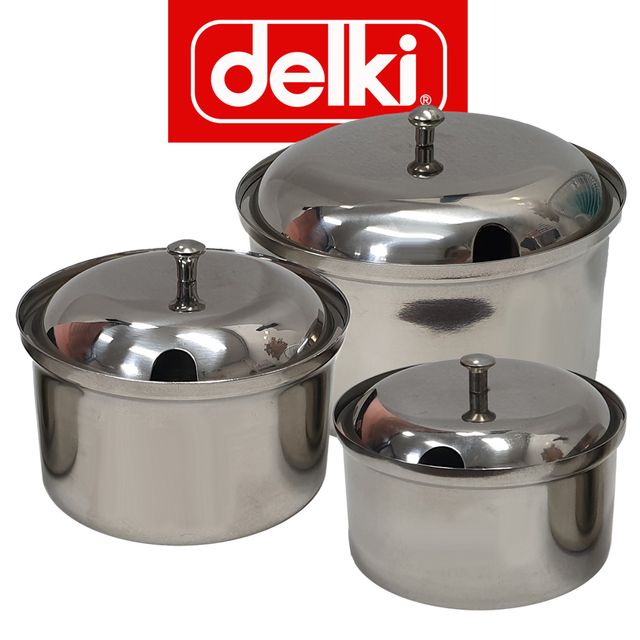 델키 스테인레스 깔끔한 양념통 3종