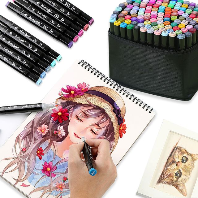 120색 마카펜 디자인 마카세트 미술 드로잉펜