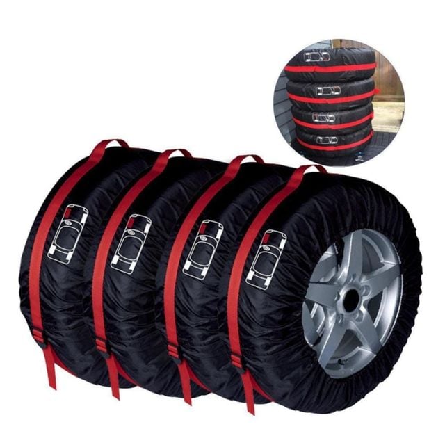 타이어 커버 세트 4개입 스페어 덮개 보관가방