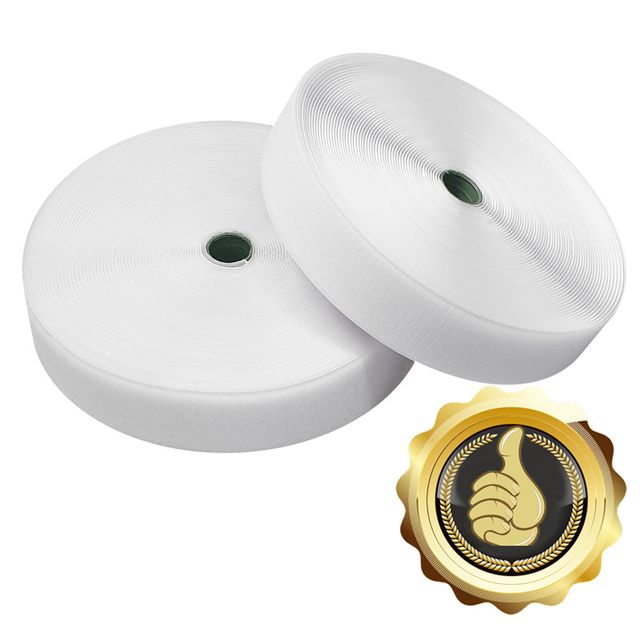광폭 재봉용 봉제용 찍찍이 폭5cm 18M 백색 제봉