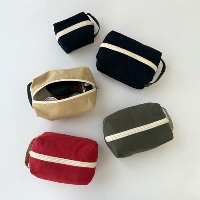 4컬러 손잡이 스퀘어 파우치 OSM-1006526