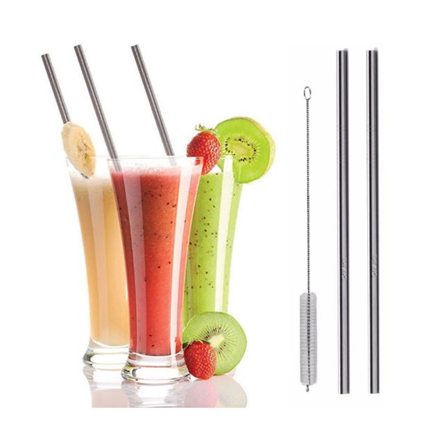 스테인레스빨대 중형 세트 (빨대2p 및 세척솔1p)