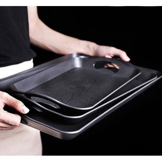 사각 손잡이 카페 쟁반 업소용 트레이