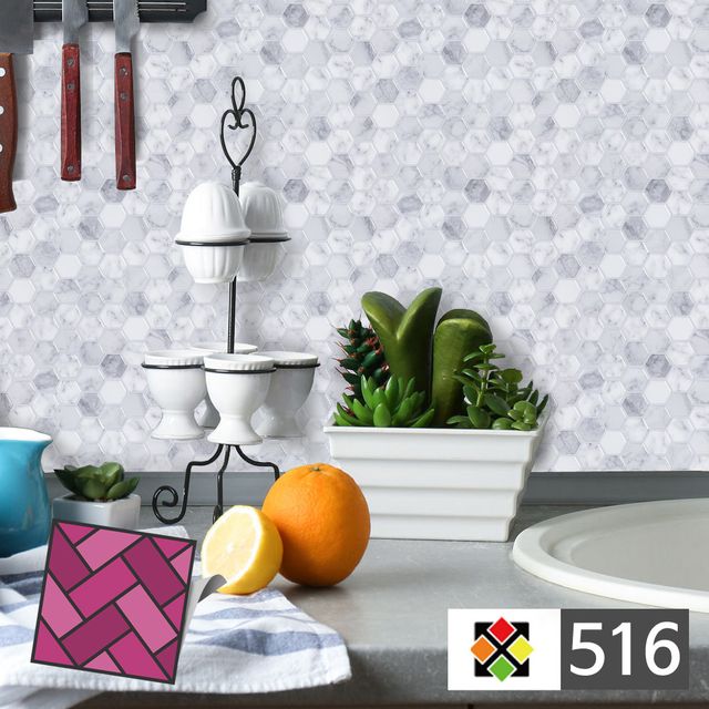 스티커타일 516 회색벌집 리폼타일 DIY타일스티커